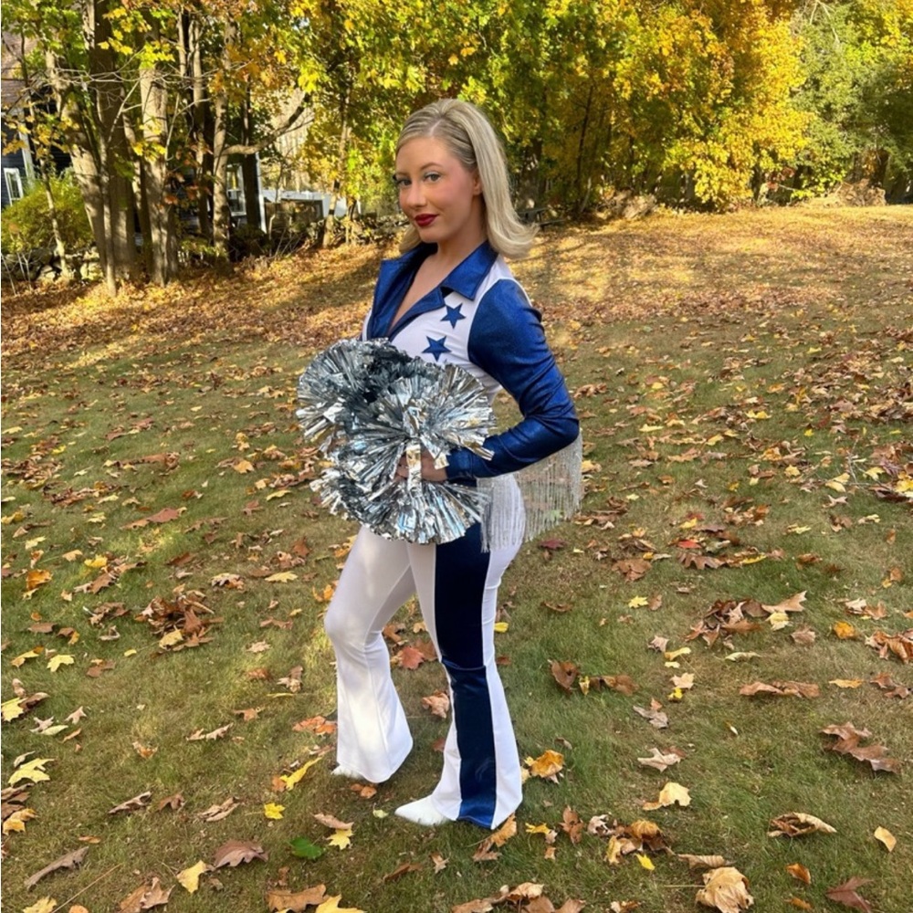 Blue and White Cheerleader Jumpsuit